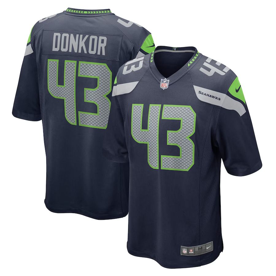 Men Seattle Seahawks #43 Aaron Donkor Nike College Navy Game NFL Jersey